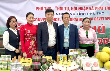 Sản phẩm OCOP tỉnh Phú Thọ được giới thiệu tại Liên hoan Ẩm thực quốc tế năm 2023.
