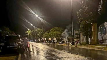 Hiện trường vụ án trong đêm 20/10. (Ảnh: CTV)