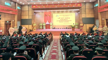 Quang cảnh lễ kỷ niệm 50 năm ngày thành lập lực lượng Kiểm lâm Quảng Bình.