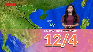 [Video] Dự báo thời tiết ngày 12/4/2025: Không khí lạnh về gây mưa dông