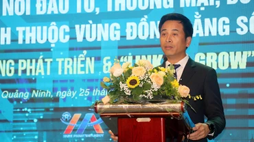 Ông Nguyễn Ánh Dương, Giám đốc Trung tâm Xúc tiến Đầu tư, Thương mại, Du lịch thành phố Hà Nội phát biểu khai mạc hội nghị.