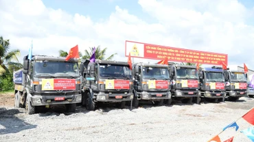 Nghi thức động thổ Dự án thành phần 2 thuộc Dự án xây dựng công trình đường bộ cao tốc Cao Lãnh - An Hữu giai đoạn 1.