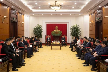 Toàn cảnh buổi tiếp. (Ảnh: SƠN TÙNG)