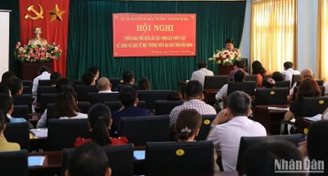 Quang cảnh Hội nghị triển khai, phổ biến các quy định của pháp luật về công tác bảo vệ môi trường trên địa bàn tỉnh Đắk Nông.