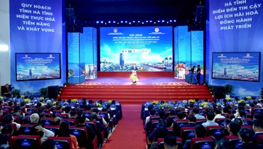 Quang cảnh hội nghị công bố quy hoạch và xúc tiến đầu tư tỉnh Hà Tĩnh.