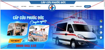 Quảng cáo trái phép của Công ty TNHH Cấp cứu Phước Đức đặt tại số 505/7 Bến Bình Đông, phường 13, quận 8, Thành phố Hồ Chí Minh