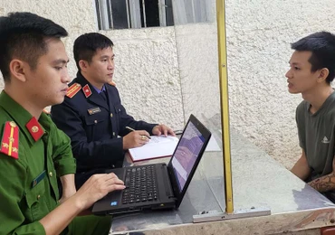 Bị can Trần Trọng Gia Bảo tại cơ quan điều tra.