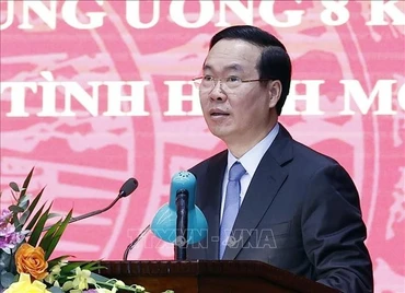 Chủ tịch nước Võ Văn Thưởng phát biểu chỉ đạo.