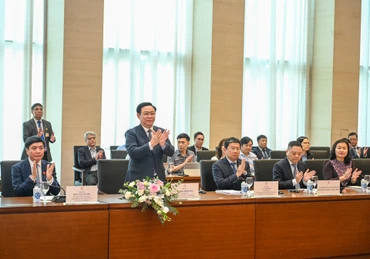 Chủ tịch Quốc hội Vương Đình Huệ chủ trì buổi tiếp đoàn doanh nghiệp của Hội đồng Kinh doanh Hoa Kỳ - ASEAN.