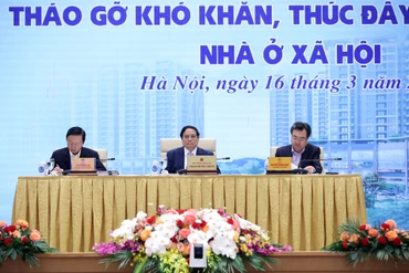 Thủ tướng Chính phủ Phạm Minh Chính chủ trì hội nghị tháo gỡ khó khăn, thúc đẩy phát triển nhà ở xã hội.