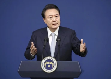 Tổng thống bị luận tội Yoon Suk Yeol. (Nguồn: Kyodo/TTXVN)