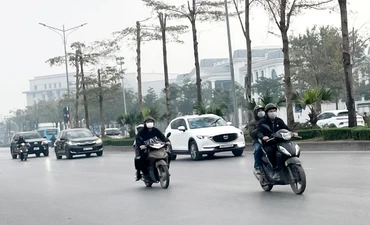 Không khí lạnh tăng cường ở Bắc Bộ. )Ảnh: Đ.T)