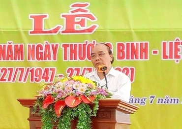 Chủ tịch nước Nguyễn Xuân Phúc phát biểu tại buổi lễ.