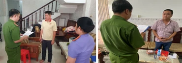 Công an thành phố Cần Thơ tống đạt quyết định khởi tố, bắt giam đối tượng Châu Văn Ý và Nguyễn Sỹ Hùng.