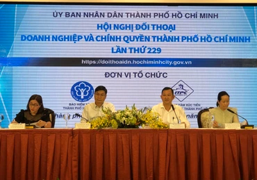 Quang cảnh hội nghị Đối thoại doanh nghiệp-chính quyền.