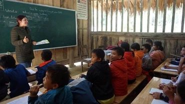 Một lớp học vùng cao.