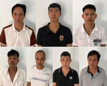 7 đối tượng bị bắt. (Ảnh do Công an cung cấp)