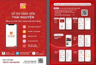 Giao diện “Sổ tay đảng viên điện tử” của Đảng bộ tỉnh Thái Nguyên.