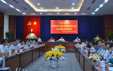 Hội nghị chuyển đổi số tại Cà Mau vào chiều 14/9.