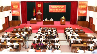 Quang cảnh kỳ họp thứ 12, Hội đồng nhân dân tỉnh Ninh Thuận khóa XI, nhiệm kỳ 2021-2026.