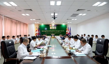 Ủy ban Bầu cử Quốc gia Campuchia họp, sáng 5/3. (Ảnh: NEC)