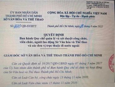 Thành phố Hồ Chí Minh ban hành quy chế quản lý nghệ sĩ đi công tác ở nước ngoài.