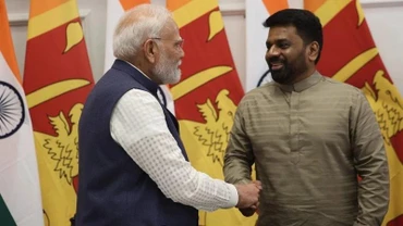 Thủ tướng Ấn Độ Narendra Modi và Tổng thống Sri Lanka Anura Kumara Dissanayake. (Nguồn: Northest Herald)