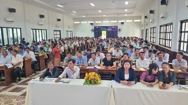 Những thành viên của Tổ công nghệ số cộng đồng tham gia lớp tập huấn. 