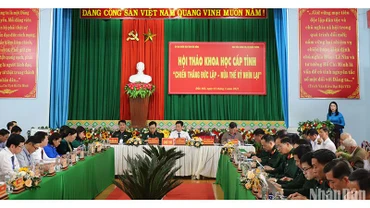 Quang cảnh Hội thảo khoa học “Chiến thắng Đức Lập - Nửa thế kỷ nhìn lại” được tổ chức tại huyện Đắk Mil, tỉnh Đắk Nông.