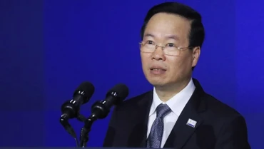Chủ tịch nước Võ Văn Thưởng phát biểu. (Ảnh: Báo Quân đội nhân dân)