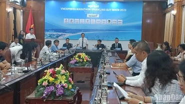 Quang cảnh buổi họp báo.