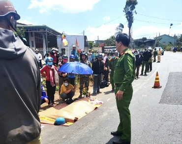 Hiện trường vụ tai nạn.