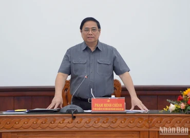Thủ tướng Phạm Minh Chính phát biểu tại buổi làm việc.