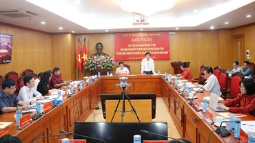 Toàn cảnh hội nghị ở điểm cầu chính - cơ quan Đảng ủy Khối các cơ quan trung ương.