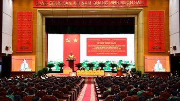 Quang cảnh buổi lễ ra mắt sách của Tổng Bí thư.