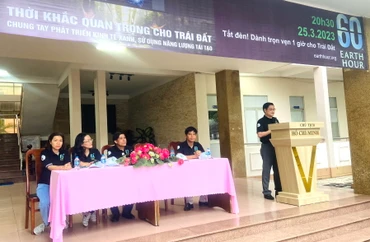 Phó Giám đốc Sở Tài nguyên và Môi trường tỉnh Đồng Nai Trần Trọng Toàn kêu gọi hưởng ứng chiến dịch Giờ Trái đất năm 2023.