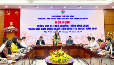 Ban chỉ đạo Cuộc vận động Người Việt Nam ưu tiên dùng hàng Việt Nam thành phố Hà Nội họp thông qua kết quả bình chọn.