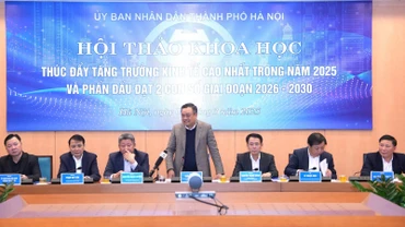 Thành phố Hà Nội tổ chức hội thảo khoa học bàn giải pháp thúc đẩy tăng trưởng GRDP năm 2025 đạt hơn 8%.
