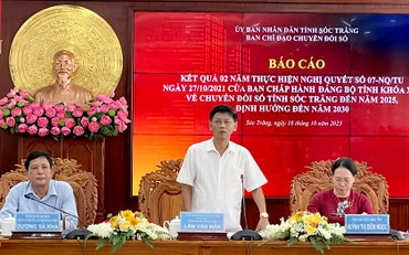 Bí thư Tỉnh ủy Sóc Trăng phát biểu chỉ đạo Hội nghị.