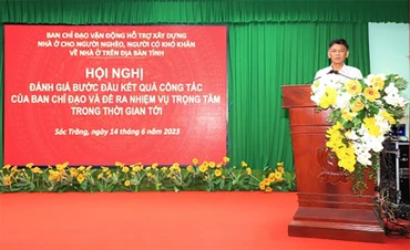 Bí thư Tỉnh uỷ Sóc Trăng Lâm Văn Mẫn chỉ đạo thực hiện xây nhà cho người nghèo đạt tiến độ và đảm bảo chất lượng