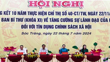 Các đồng chí chủ trì Hội nghị Tổng kết 10 năm thực hiện Chỉ thị số 40-CT/TW.