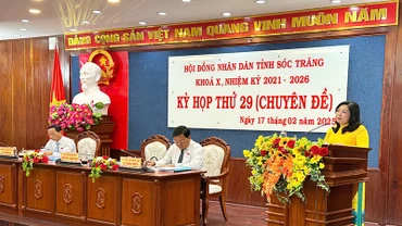 Đồng chí Hồ Thị Cẩm Đào phát biểu tại kỳ họp.