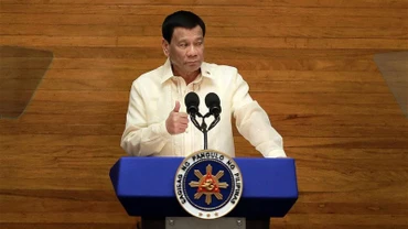 Ông Rodrigo Duterte khi còn đương chức Tổng thống Philippines. (Ảnh: Xinhua) 