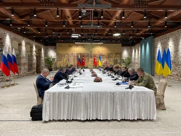 Cuộc đàm phán giữa phái đoàn Nga và Ukraine tại Istanbul, Thổ Nhĩ Kỳ ngày 29/3/2022. (Ảnh: REUTERS)