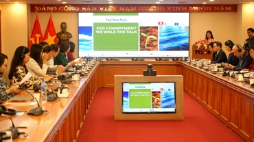 Quang cảnh tọa đàm. (Ảnh: TRUNG HƯNG) 