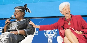 Tổng Giám đốc WTO Ngozi Okonjo-Iweala và Chủ tịch ECB Christine Lagarde. (Nguồn: Twitter)