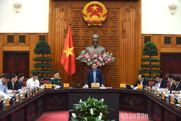 Thủ tướng Phạm Minh Chính dự và chủ trì hội nghị. 