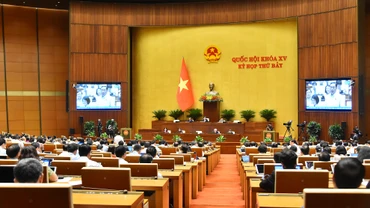 Quang cảnh phiên họp của Quốc hội sáng 28/5. (Ảnh: THỦY NGUYÊN) 