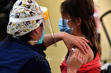 Tiêm vaccine ngừa Covid-19 tại Sydney, Australia. (Ảnh tư liệu: AFP/TTXVN)