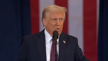 Ông Donald Trump phát biểu tại buổi lễ nhậm chức Tổng thống thứ 47 của nước Mỹ. (Ảnh chụp màn hình video/Nguồn: Facebook Donald J. Trump) 